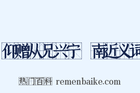 仰赠从兄兴宁寘南近义词是什么意思的图片